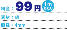 1メートル当たり80円