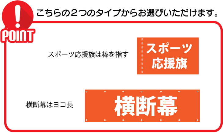 スポーツ応援旗・横断幕・懸垂幕